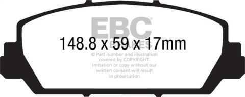 EBC 12+ Acura RDX 3.5 Ultimax2 Front Brake Pads thumbnail 5