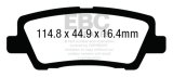 EBC 12+ Cadillac ATS 2.0 Turbo Greenstuff Rear Brake Pads thumbnail 4