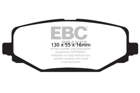 EBC 12+ Chrysler Town & Country 3.6 Ultimax2 Rear Brake Pads thumbnail 5