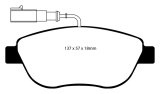 EBC 12+ Fiat 500 1.4 Turbo Abarth Greenstuff Front Brake Pads thumbnail 2