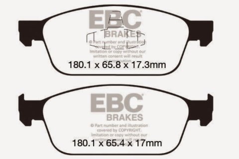 EBC 12+ Ford Focus 2.0 Turbo ST Yellowstuff Front Brake Pads thumbnail 5