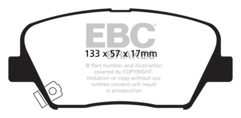 EBC 12+ Hyundai Azera 3.3 Ultimax2 Front Brake Pads thumbnail 4