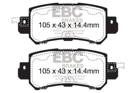 EBC 12+ Mazda CX-5 2 Redstuff Rear Brake Pads thumbnail 6