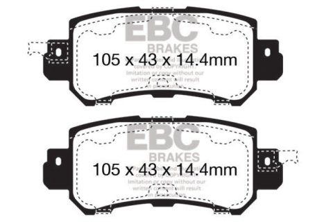 EBC 12+ Mazda CX-5 2 Ultimax2 Rear Brake Pads thumbnail 3