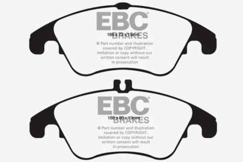 EBC 12+ Mercedes-Benz C250 Coupe 1.8 Turbo Sport Edition Yellowstuff Front Brake Pads thumbnail 5