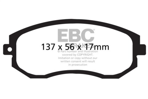 EBC 12+ Scion FR-S 2 Redstuff Front Brake Pads thumbnail 6