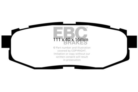 EBC 12+ Scion FR-S 2 Yellowstuff Rear Brake Pads thumbnail 7