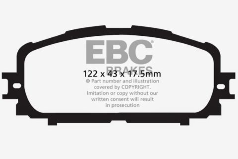 EBC 12+ Toyota Yaris 1.5 Ultimax2 Front Brake Pads thumbnail 4