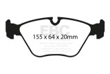EBC Racing 04-11 BMW X3 3.0L (E83) RP-X Front Brake Pads thumbnail 2