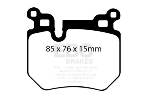 EBC Racing 08-10 BMW 135 3.0L Twin Turbo RP-X Rear Brake Pads thumbnail 2