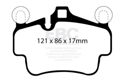 EBC Racing 07-08 Porsche 911 (997) Carrera 2 3.6L (Cast Iron Rotor Only) RP-X Front Brake Pads thumbnail 2