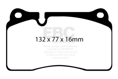 EBC Racing 04-12 Aston Martin DB9 5.9L RP-X Front Brake Pads thumbnail 2