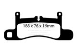 EBC Racing 12-15 Porsche 911 (991) Carrera 3.4L (Cast Iron Rotor Only) RP-X Rear Brake Pads thumbnail 3