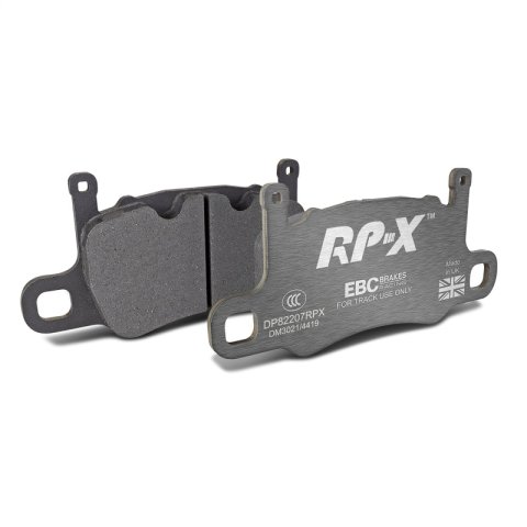 EBC Racing 13-15 Porsche 911 (991) GT3 3.8L (Cast Iron Rotor Only) RP-X Rear Brake Pads thumbnail 1