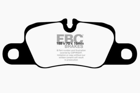 EBC 12-13 Porsche Panamera (Cast Iron only) 3.0 SC Hybrid Bluestuff Rear Brake Pads thumbnail 4