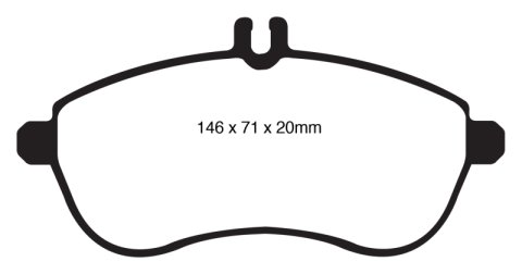 EBC 12-14 Mercedes-Benz C250 (W204) 1.8 Turbo Redstuff Front Brake Pads thumbnail 2