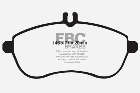 EBC 12-14 Mercedes-Benz C250 (W204) 1.8 Turbo Ultimax2 Front Brake Pads thumbnail 4