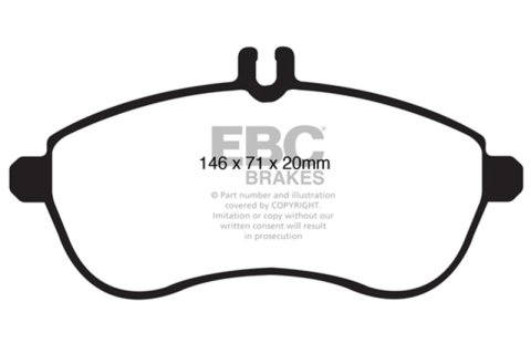 EBC 12-14 Mercedes-Benz C250 (W204) 1.8 Turbo Ultimax2 Front Brake Pads thumbnail 5