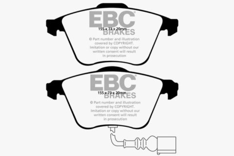 EBC 12-14 Volkswagen Golf R 2.0 Turbo Greenstuff Front Brake Pads thumbnail 3