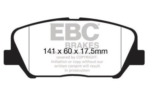 EBC 12-15 Hyundai Veloster 1.6 Turbo Greenstuff Front Brake Pads thumbnail 6