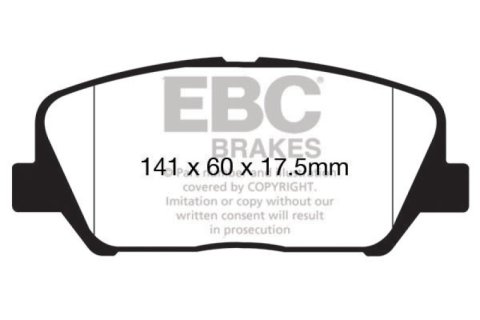 EBC 12-15 Hyundai Veloster 1.6 Turbo Redstuff Front Brake Pads thumbnail 4