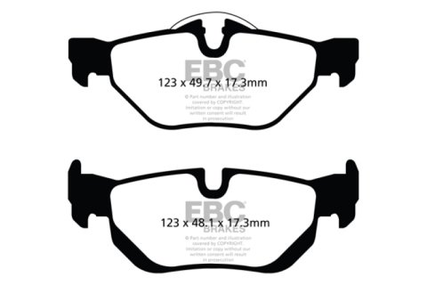 EBC 13+ BMW X1 2.0 Turbo (28i) Redstuff Rear Brake Pads thumbnail 2