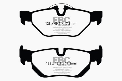 EBC 13+ BMW X1 2.0 Turbo (28i) Redstuff Rear Brake Pads thumbnail 4