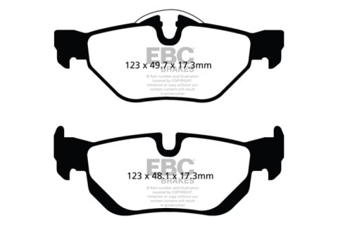 EBC 13+ BMW X1 2.0 Turbo (28i) Ultimax2 Rear Brake Pads thumbnail 3