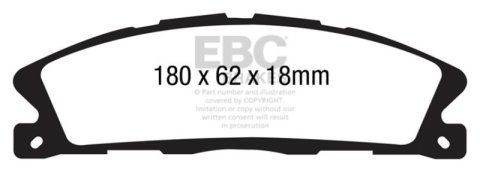 EBC 13+ Ford Explorer 3.5 Twin Turbo 4WD Yellowstuff Front Brake Pads thumbnail 5