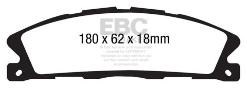 EBC 13+ Ford Explorer 3.5 Twin Turbo 4WD Yellowstuff Front Brake Pads thumbnail 6