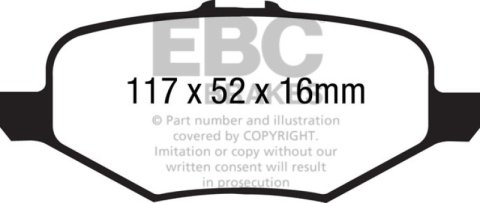 EBC 13+ Ford Explorer 3.5 Twin Turbo 4WD Yellowstuff Rear Brake Pads thumbnail 6
