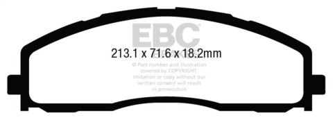 EBC 13+ Ford F250 (inc Super Duty) 6.2 (2WD) Ultimax2 Front Brake Pads thumbnail 4