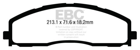 EBC 13+ Ford F250 (inc Super Duty) 6.2 (2WD) Ultimax2 Front Brake Pads thumbnail 5