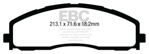 EBC 13+ Ford F250 (inc Super Duty) 6.2 (2WD) Ultimax2 Front Brake Pads thumbnail 6