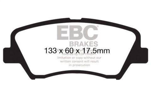 EBC 13+ Hyundai Elantra 1.8 Redstuff Front Brake Pads thumbnail 6