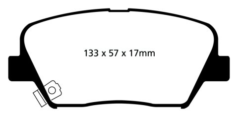 EBC 13+ Hyundai Santa Fe 2.0 Turbo Greenstuff Front Brake Pads thumbnail 2