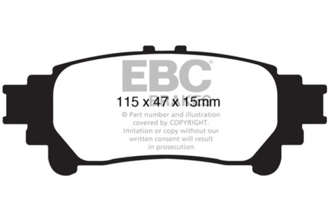 EBC 13+ Lexus GS350 3.5 RWD Ultimax2 Rear Brake Pads thumbnail 5