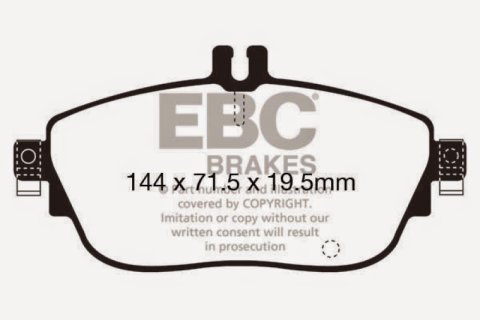 EBC 13+ Mercedes-Benz CLA250 2.0 Turbo Greenstuff Front Brake Pads thumbnail 2