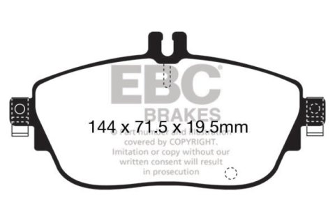 EBC 13+ Mercedes-Benz CLA250 2.0 Turbo Greenstuff Front Brake Pads thumbnail 3