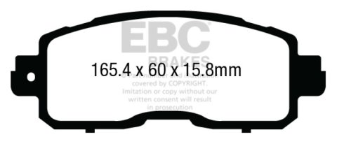 EBC 13+ Nissan Altima 2.5 (L33) Sedan Ultimax2 Front Brake Pads thumbnail 4