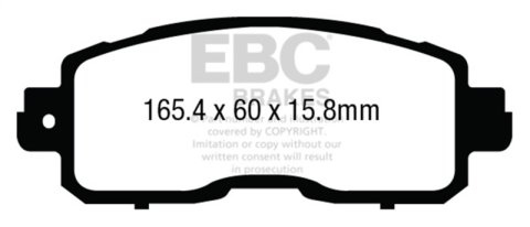 EBC 13+ Nissan Altima 2.5 (L33) Sedan Ultimax2 Front Brake Pads thumbnail 5