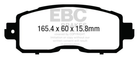 EBC 13+ Nissan Altima 2.5 (L33) Sedan Ultimax2 Front Brake Pads thumbnail 6