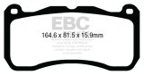 EBC 13-14 Ford Mustang 5.8 Supercharged (GT500) Shelby Redstuff Front Brake Pads thumbnail 4