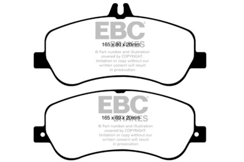 EBC 13-16 Mercedes-Benz GLK250 2.1 Twin TD Ultimax2 Front Brake Pads thumbnail 2