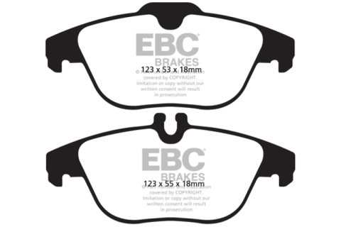 EBC 13-16 Mercedes-Benz GLK250 2.1 Twin TD Yellowstuff Rear Brake Pads thumbnail 6