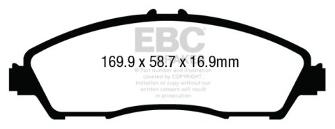 EBC 14+ Acura MDX 3.5 Ultimax2 Front Brake Pads thumbnail 6