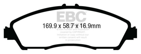 EBC 14+ Acura MDX 3.5 Yellowstuff Front Brake Pads thumbnail 5