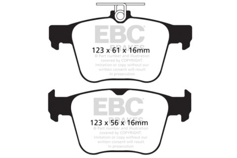 EBC 14-20 Audi S3 2.0 Turbo Yellowstuff Rear Brake Pads thumbnail 5