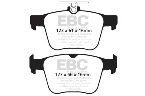 EBC 14-20 Audi S3 2.0 Turbo Yellowstuff Rear Brake Pads thumbnail 6