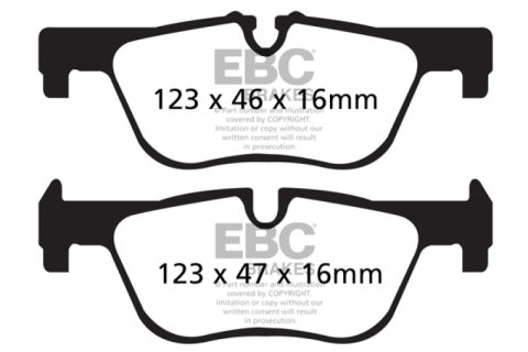 EBC 14+ BMW 228 Coupe 2.0 Turbo ATE calipers Yellowstuff Rear Brake Pads thumbnail 6